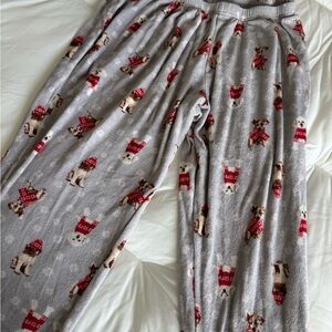 Women’s cozy gray PJ Pants with cute dogs